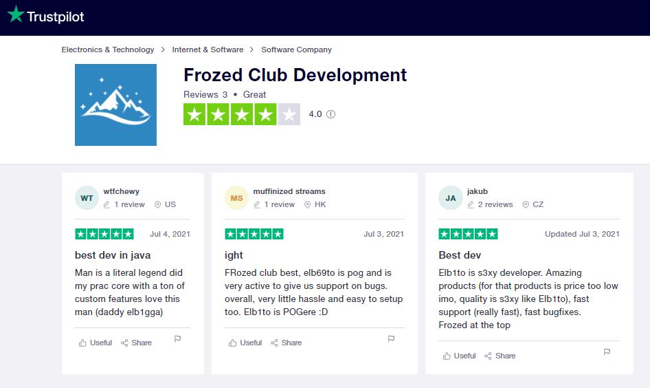 Trustpilot reviews