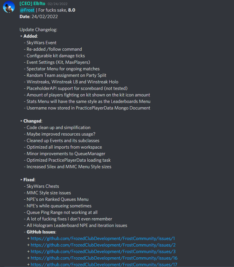 Updates